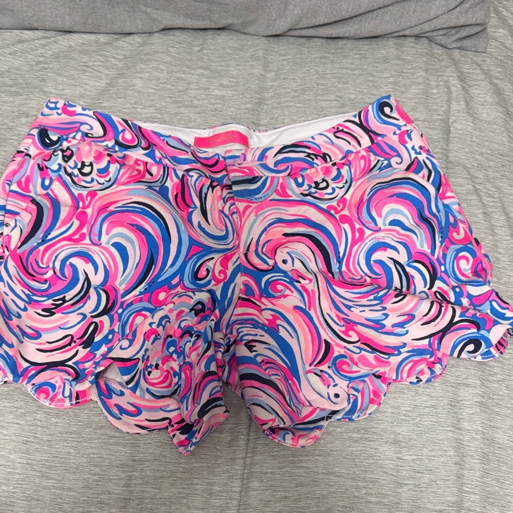 Lilly Pulitzer Vibrant Pink and Blue Women's Shorts